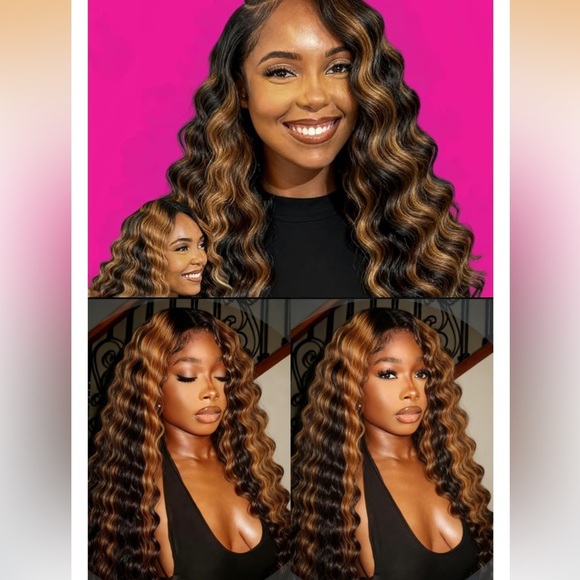 Other - Deep Wave Bohemian Lace Front Wig – 28 Inch